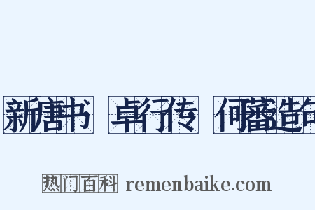 新唐书·卓行传·何蕃造句是什么意思的图片